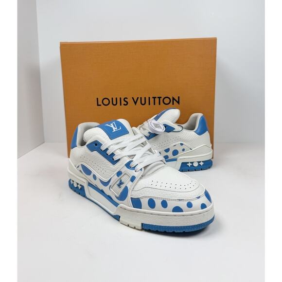 Size 6.5LV/7.5US - Louis Vuitton x Yayoi Kusama Trainer💙 RETAIL $1.4K! - Picture 2 of 10